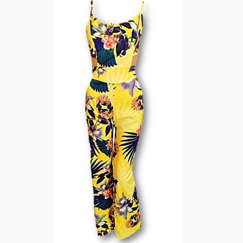 Yellow Floral Jumpsuit